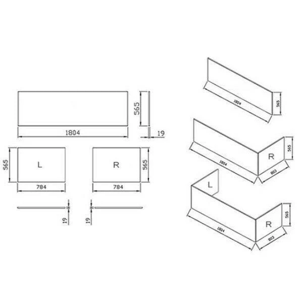 Ravak Formy 01 Slim akrilkád 180x80 fehér (C881300000)