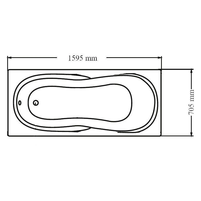 Wellis Malawi egyenes kádtest 160, lábbal, 160x70x60 cm (AK00588)