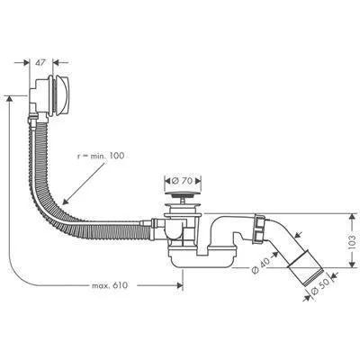 Hansgrohe Flexaplus S komplett készlet (58150000)