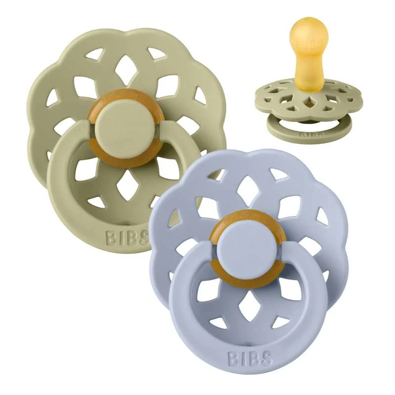Bibs Boheme Cumi - 2 darab - mé. 2 - természetes TPR - Khaki/Poros Kék