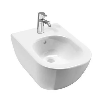 Jika Mio fali bidé, csaplyukkal, lyuk nélkül az oldalsó vízbevezetéshez, Jikaperla, fehér ( H8317121003021 )