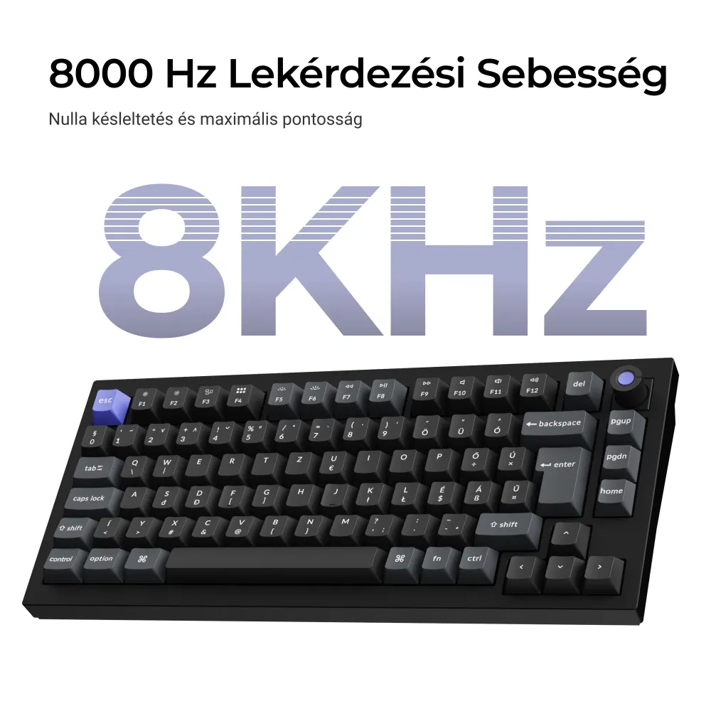 Keychron Q1 HE 8K - vezeték nélküli mechanikus billentyűzet - ISO HU