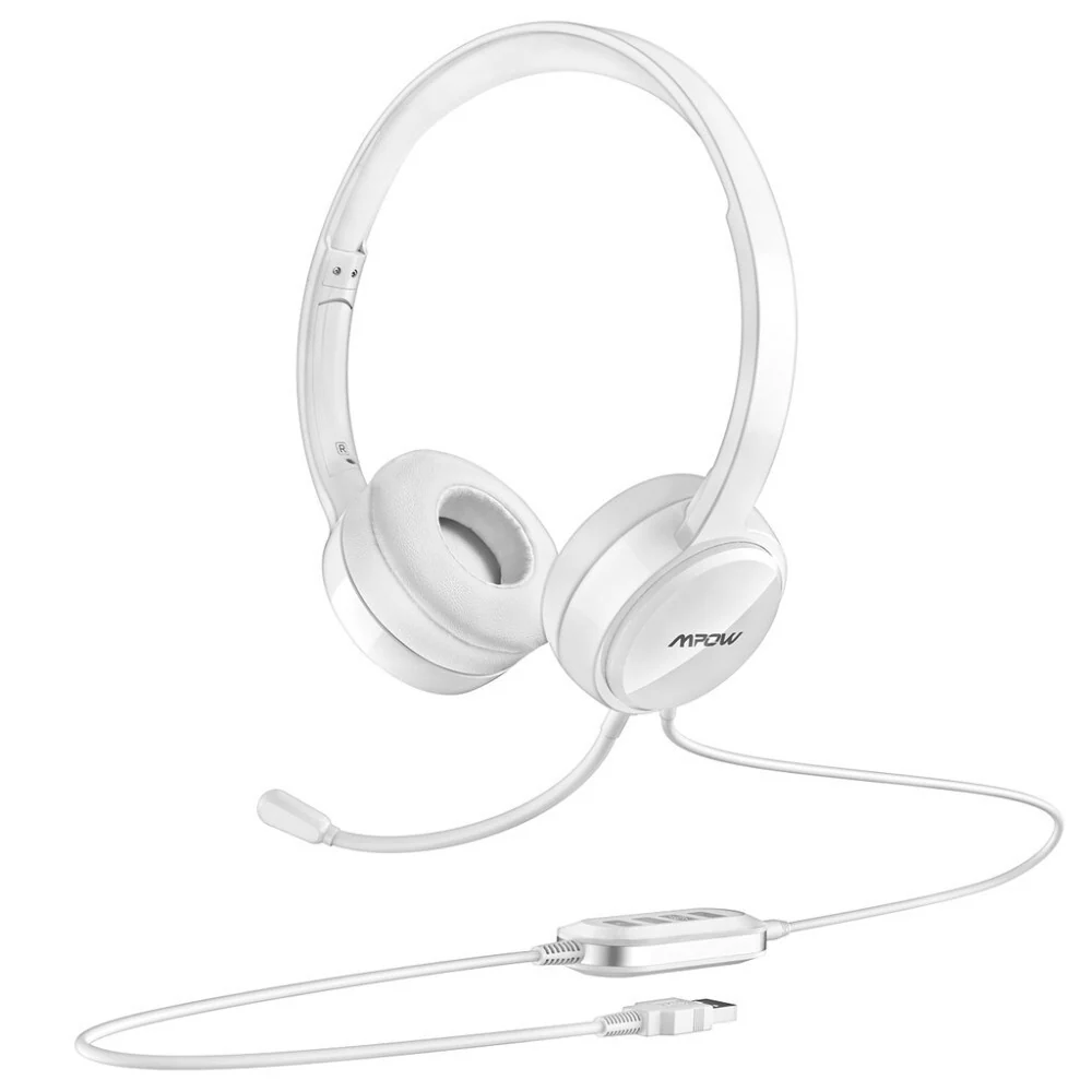 Mpow Gyerek Headset – Fehér Állítható Fejhallgató