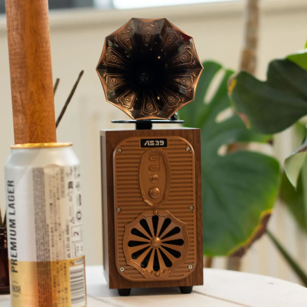 Retró magas gramofon hangszóró (extra hangos) – Bluetooth – 8 watt