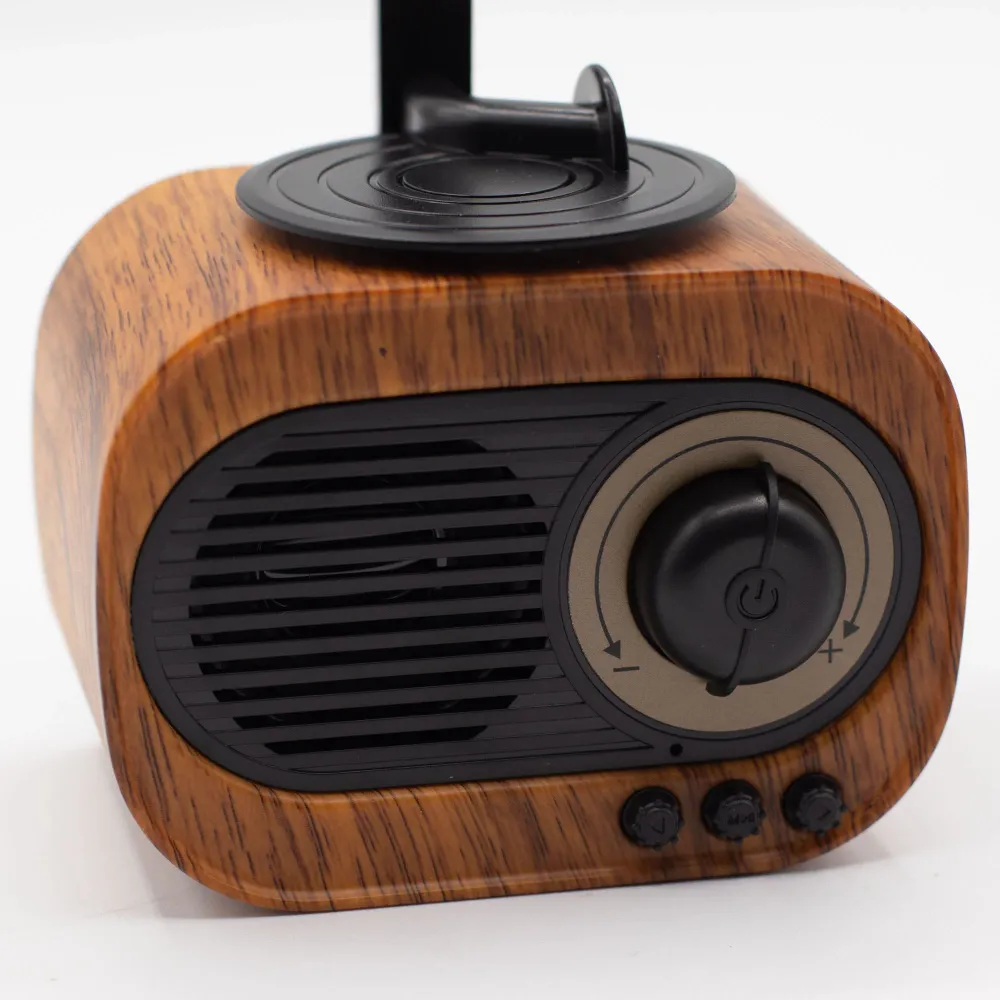 Retro mini gramofon hangszóró – Bluetooth és FM rádió – 5 watt x 1