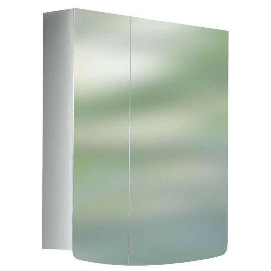 Alföldi Saval 2.0 tükrösszekrény 60x75x15cm világítás nélkül, 2 nyíló ajtóval, fényes fehér (A498 60 E4)