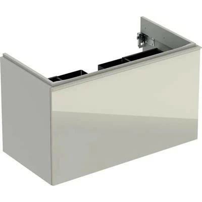 Geberit Acanto alsó szekrény mosdóhoz, 1fiók+1belső fiók, 89x53.5x47.5cm, matt lakkozott homokszürke (500.612.JL.2)