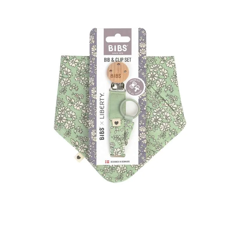 BIBS Kiegészítők - Bandana Nyálkendő és Cumiszalag - Liberty - Capel/Sage