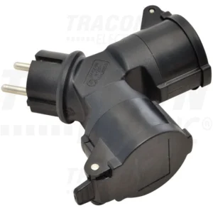 Tracon Földelt csatlakozóaljzat és dugó 250VAC 16A max. 3680 W, IP44 TICS-212GD