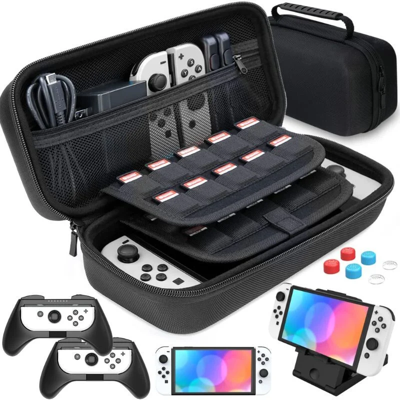 HeyStop Nintendo Switch hordozható tok – fekete
