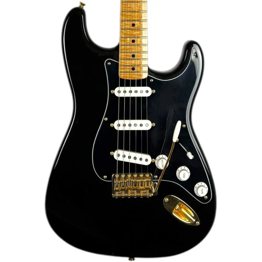 Fender Custom Shop Stratocaster 1990 - Fekete egyeztetett fejrésszel