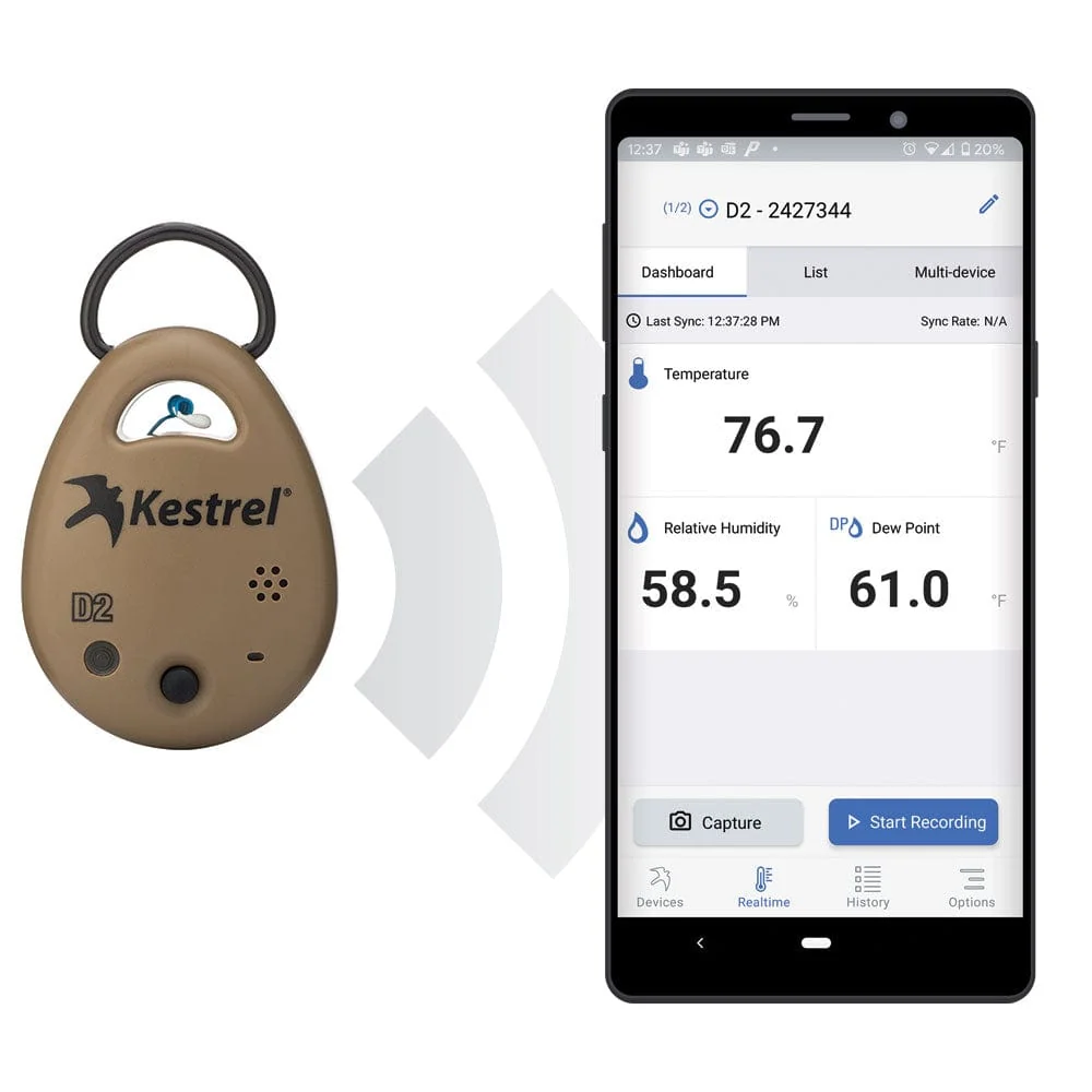 Kestrel DROP D2 Bluetooth adatgyűjtő - hőmérséklet | páratartalom
