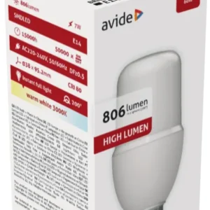 Avide LED Bright Stick izzó T37 7W E14 WW 3000K ABBSE14WW-7WA