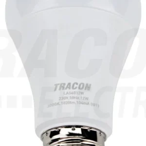 Tracon Normál alakú LED fényforrás SAMSUNG chippel 230V 12W 3000K E27 1160lm A60 EEI=F LAS6012W