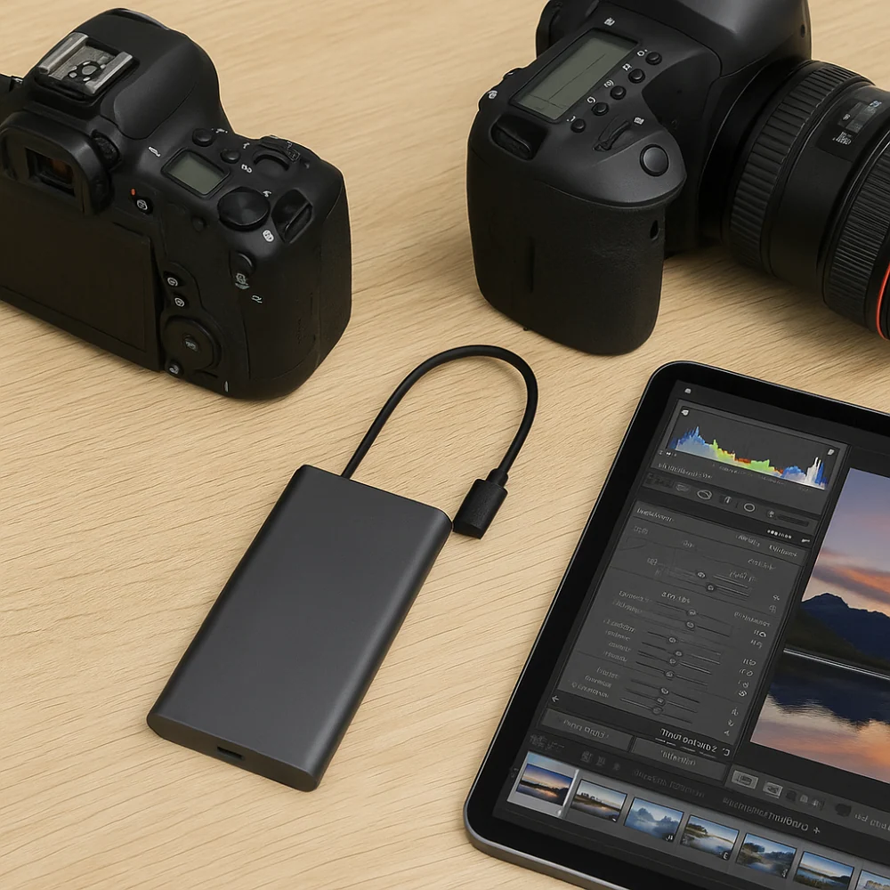 Nagy sebességű, hordozható USB-C külső SSD-meghajtó