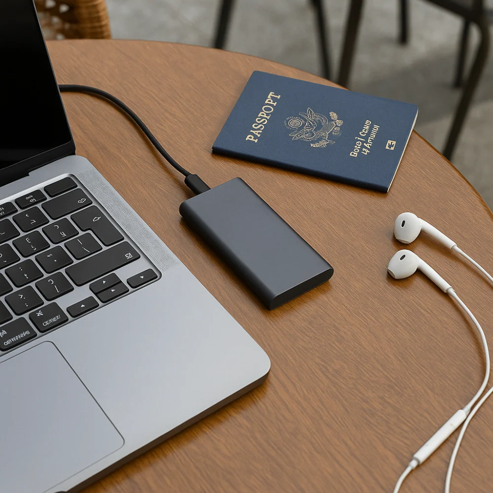 Nagy sebességű, hordozható USB-C külső SSD-meghajtó