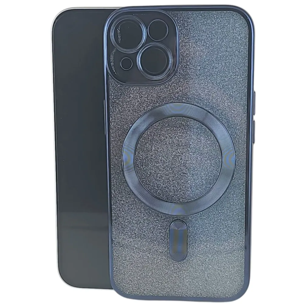 2 az 1-ben védőtok, Vivimall, Apple iPhone 15 Plus készülékhez, MagSafe kompatibilis, mágneses, lencsevédelemmel, TPU, ten...