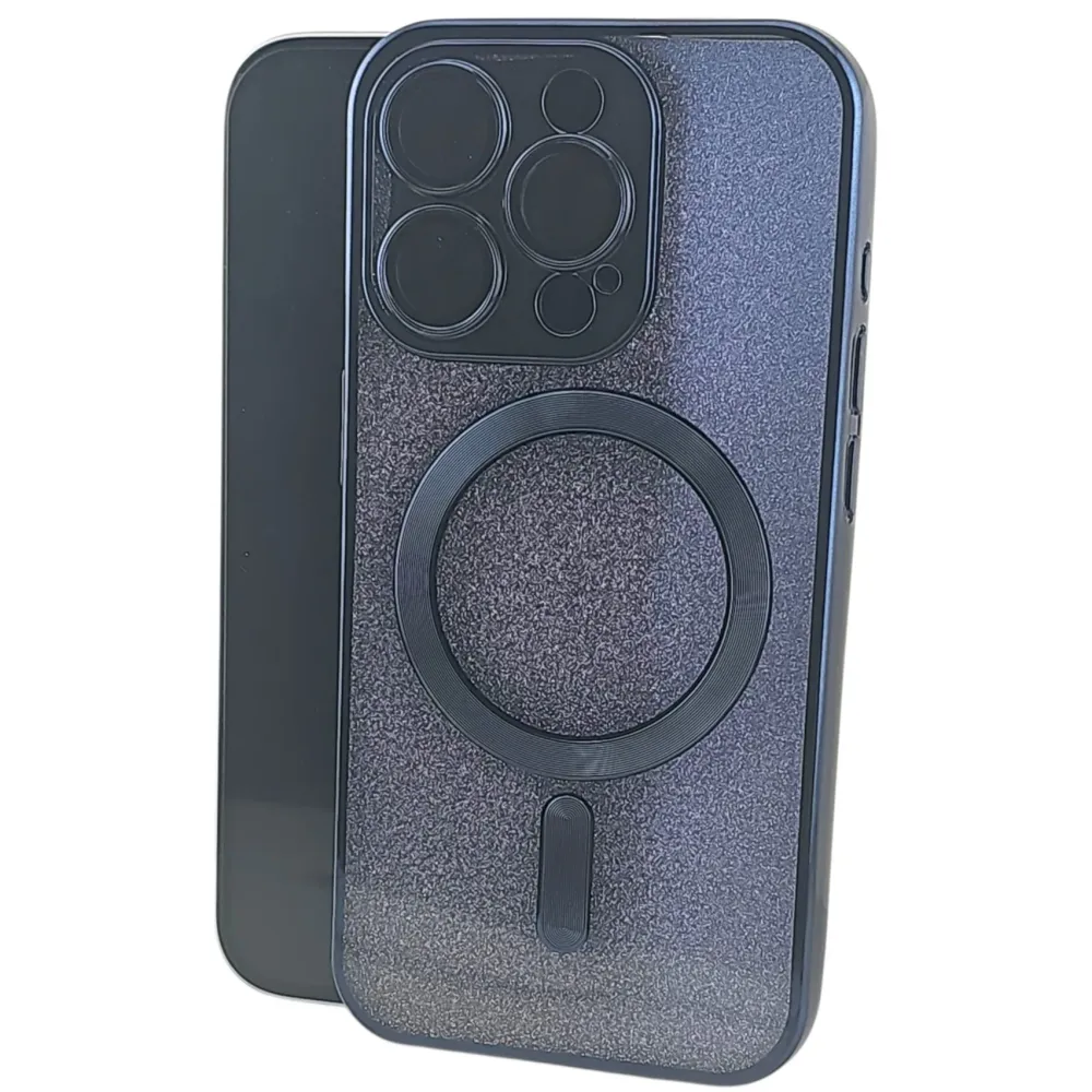 2 az 1-ben védőtok, Vivimall, Apple iPhone 15 Pro Max készülékhez, MagSafe kompatibilis, mágneses, lencsevédelemmel, TPU,...