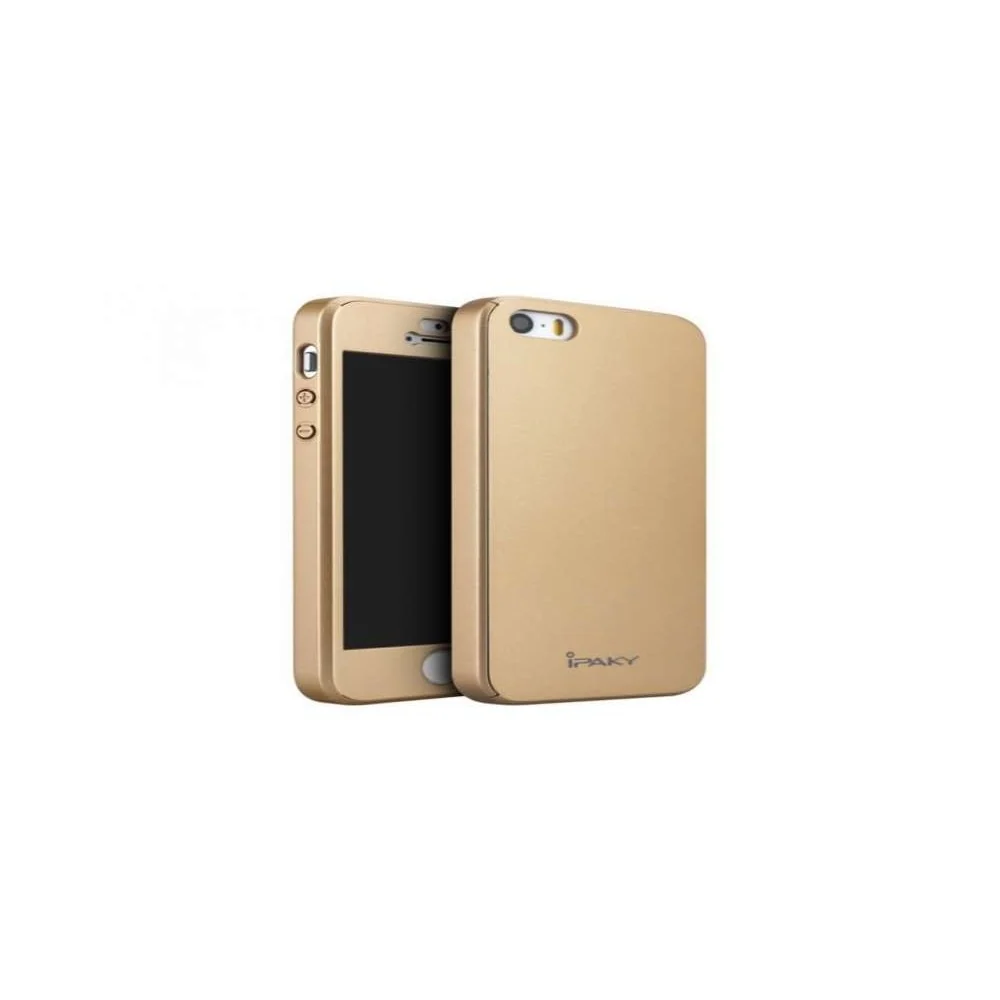 Apple iPhone 5/5S/SE IPAKY 360 Full Cover tok arany színben ajándék fóliával