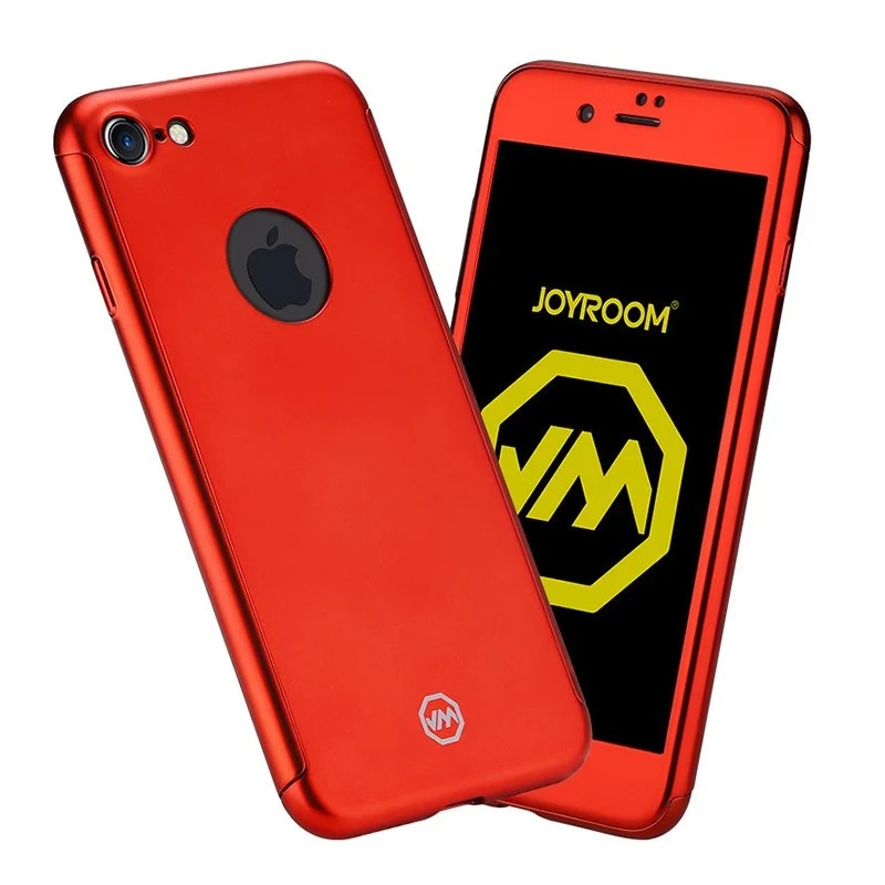 Apple iPhone 6/6S 6 Joyroom tok (előlap + hátlap) piros + védőfólia