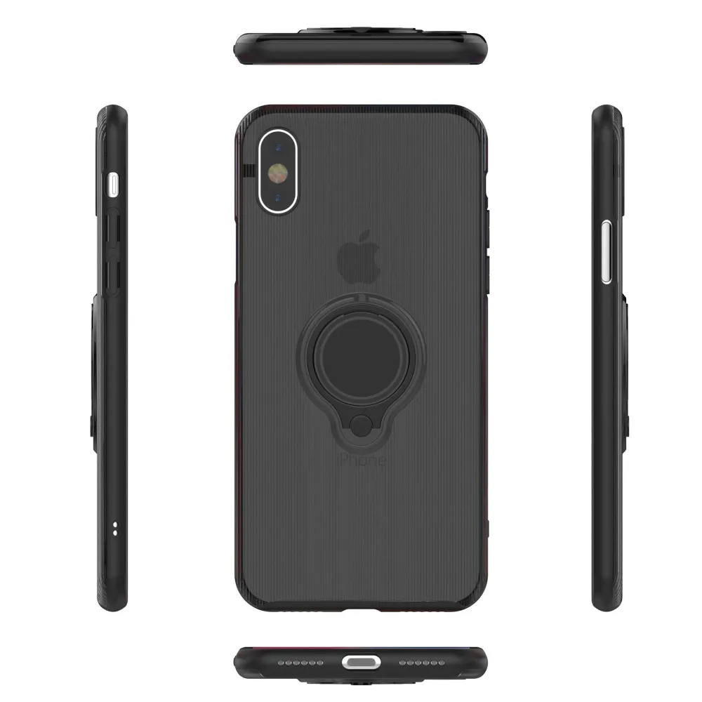 Apple iPhone 6 Armor Ring mágneses gyűrűs tok, fekete