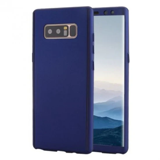 Apple iPhone X Full Cover 360 Kék tok + Védőfólia