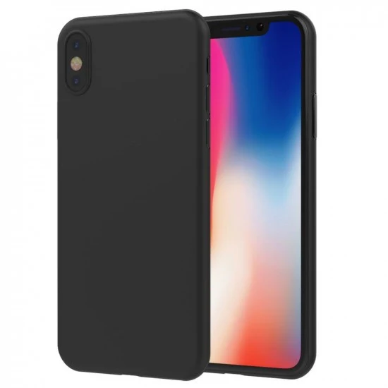 Apple iPhone 8 Full Silicone 360 tok, fekete + képernyővédő fólia