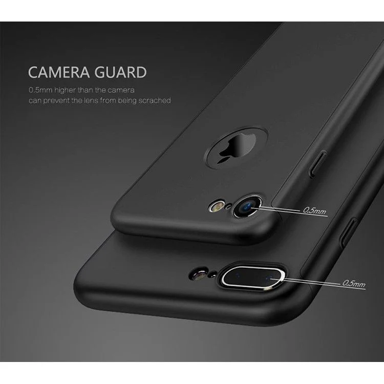 Apple iPhone 7 IPAKY Full Cover 360 fekete tok + ajándék fólia