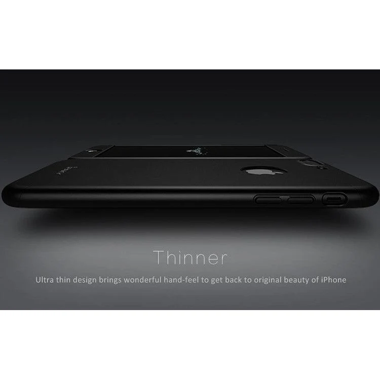 Apple iPhone 7 IPAKY Full Cover 360 fekete tok + ajándék fólia