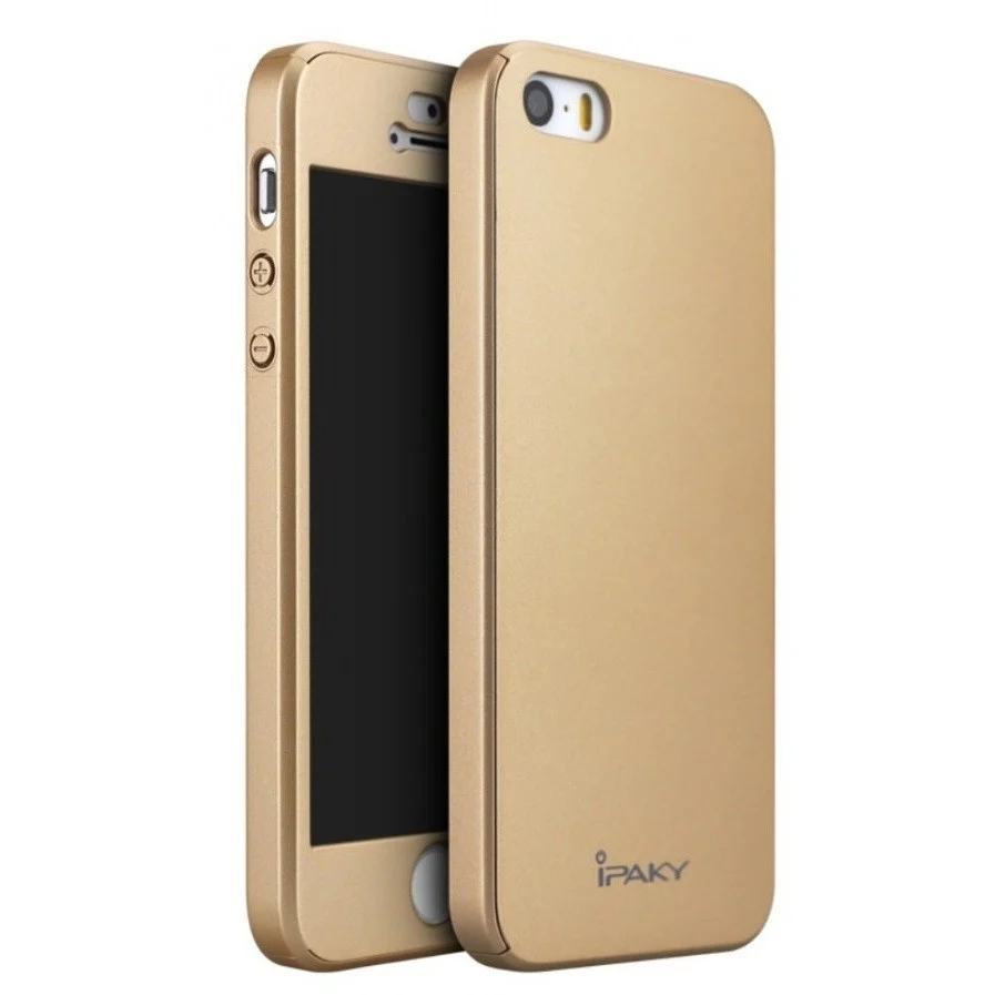 Apple iPhone 7 IPAKY Full Cover 360 arany tok + ajándék fólia