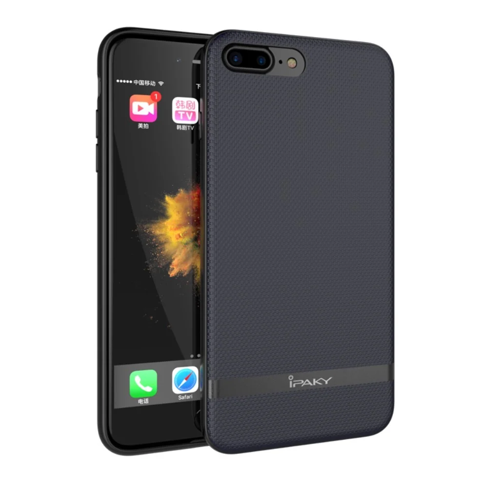 Apple iPhone 7 Ipaky Rubber Coating hátlap, fekete