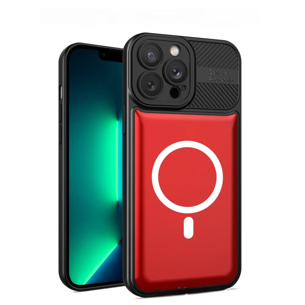 Apple iPhone 11 MagSafe tok, Urban Armor, Vivimall, piros, mágneses tartó