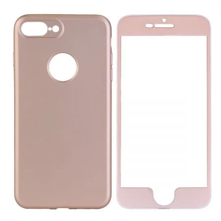 Apple iPhone 6 Plus Teljes Szilikon 360 Tok Arany + Védőfólia