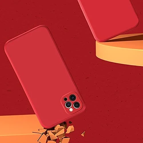 Apple iPhone 11 Pro Max kompatibilis folyékony szilikon tok, piros