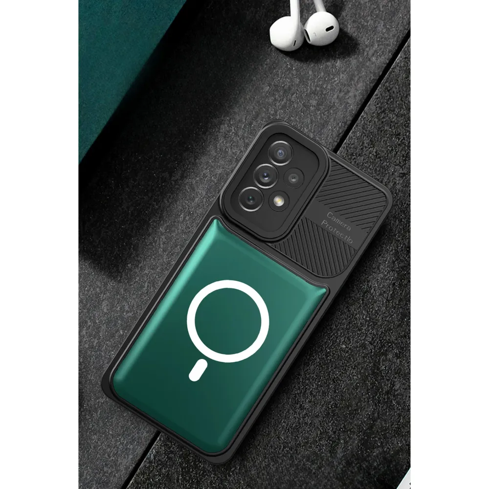 Apple iPhone 14 Pro Max MagSafe tok, Urban Armor, Vivimall, sötétzöld, mágneses tartó