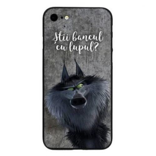 Apple iPhone 7 tok, többszínű, farkas üzenettel