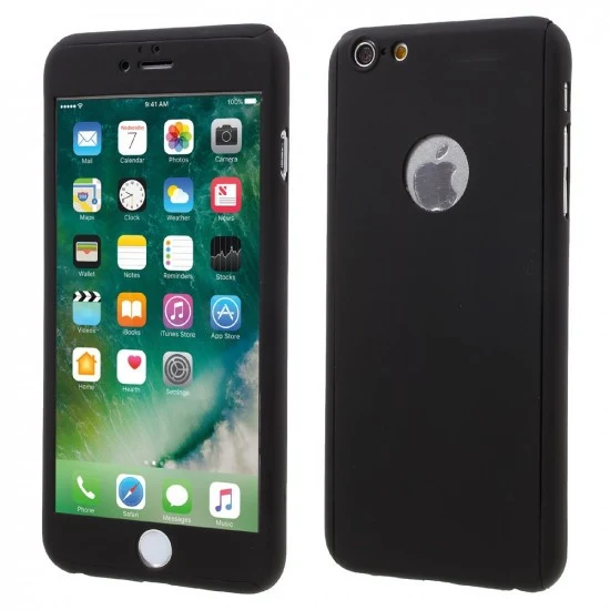 Husa Apple iPhone XR Full Cover 360 Negru + Folie de protectie
