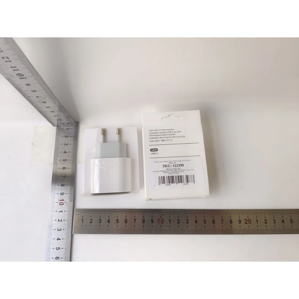 iPhone, Type-C, gyorstöltő adapter, 20W teljesítmény, Vivimall, fehér