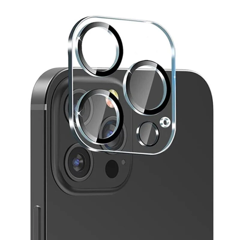 Kamera üvegfólia, Apple iPhone 15 Pro / 15 Pro Max, Full Glue fekete