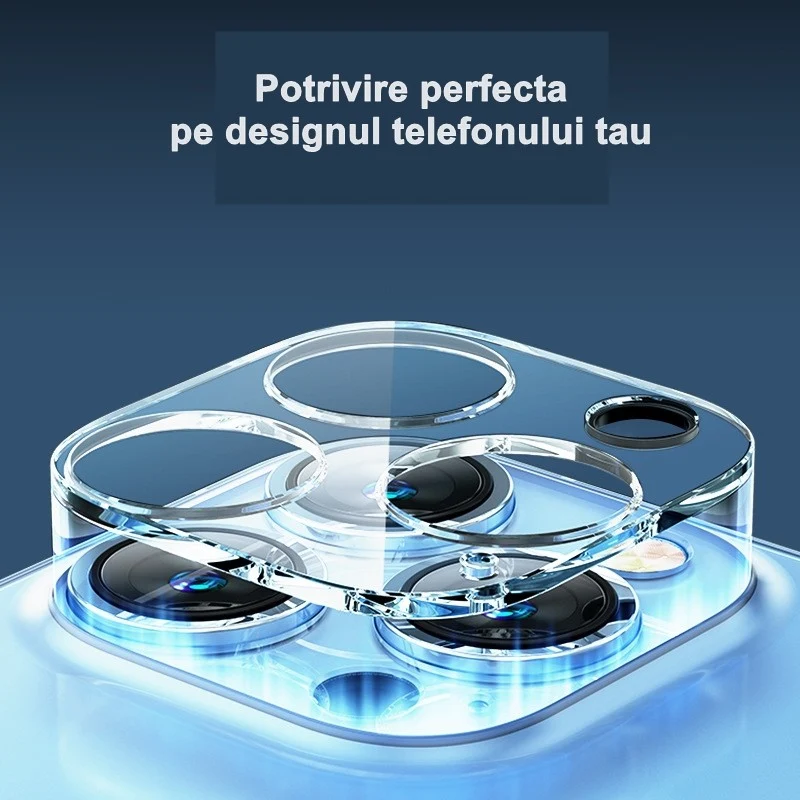 Kamera üvegfólia, Apple iPhone 15 Pro / 15 Pro Max, Full Glue fekete