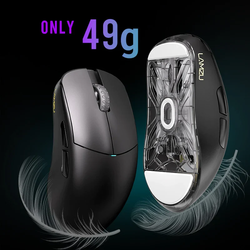 LAMZU Atlantis mini 4K optikai USB / vezeték nélküli gaming egér