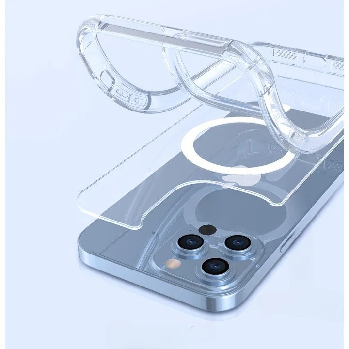 MagSafe szilikon tok iPhone 14 Pro Max-hoz, Vivimall, átlátszó