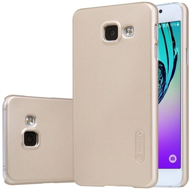Samsung Galaxy J3 2016 Nillkin Frosted Shield arany tok + védőfólia
