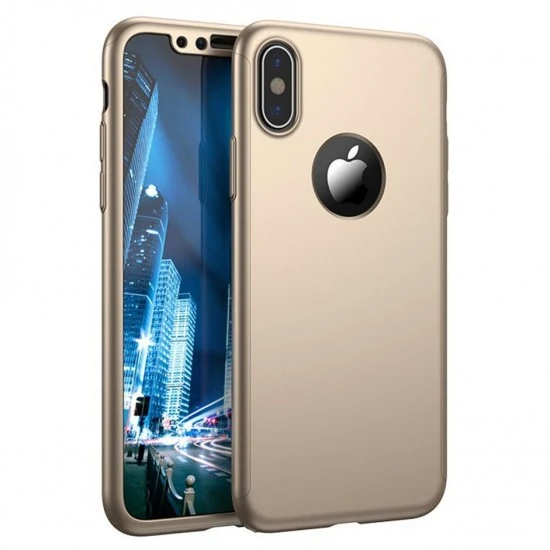 Samsung Galaxy J7 2017 Full Cover 360 tok arany + védőfólia
