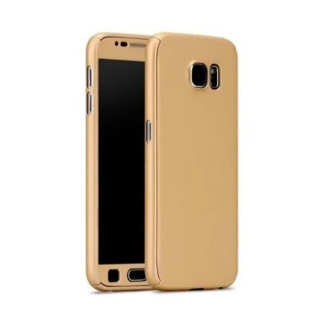Samsung Galaxy J7 2017 Full Cover 360 tok arany + védőfólia