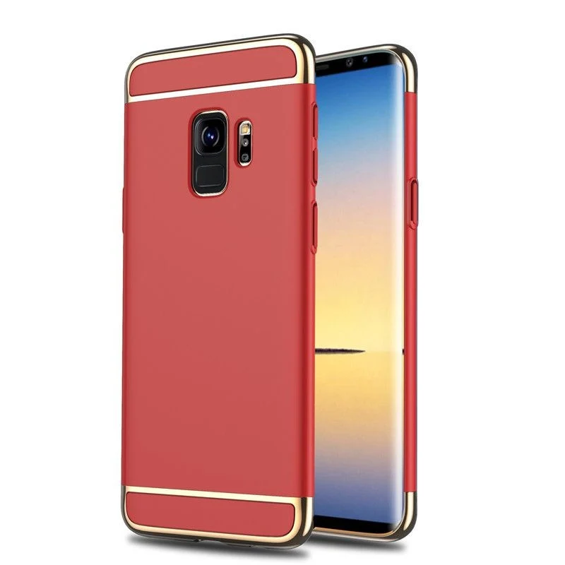 Samsung Galaxy S9 Plus Luxury Plating 3 az 1-ben tok, piros