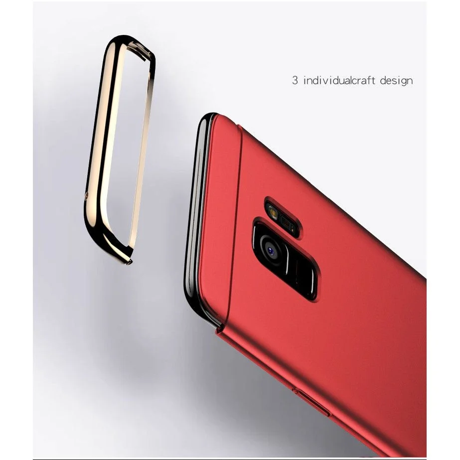 Samsung Galaxy S9 Plus Luxury Plating 3 az 1-ben tok, piros