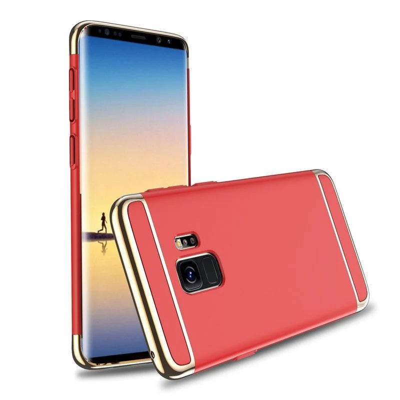 Samsung Galaxy S9 Plus Luxury Plating 3 az 1-ben tok, piros