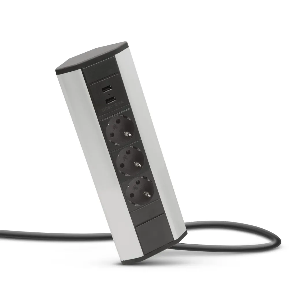 Sarokelosztó + 2x USB, 2.1A