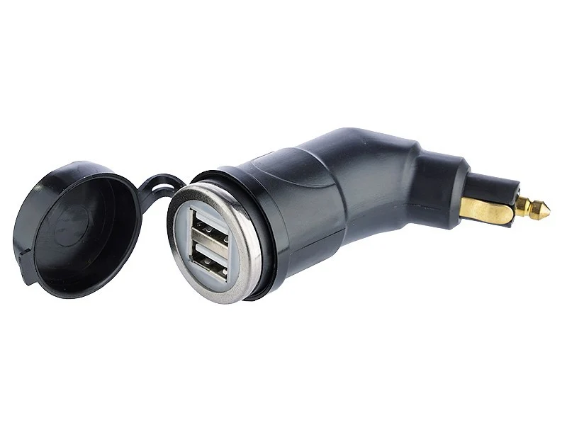 Töltő 2x USB 3.3A DIN dugóval